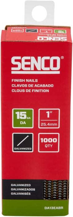 Senco DA13EABR 34 Degree Collated Finish Nails, 15 Gauge, 1 Inch Length, Galvanized (Pack of 1000)