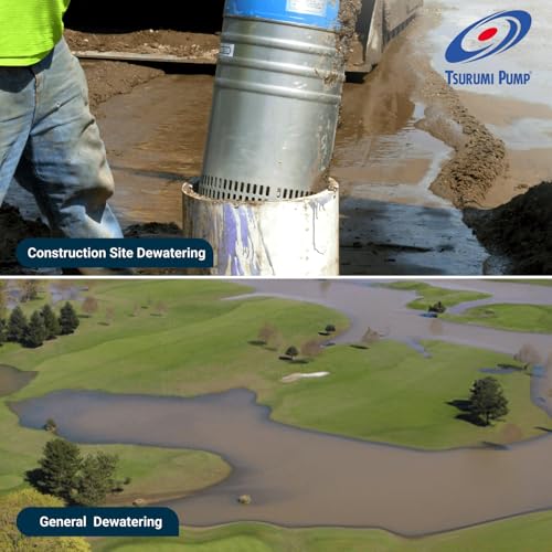 Tsurumi Pump LB-480 Submersible Dewatering Pump 2/3 HP 115V 2 in Discharge Slimline Design Ideal For Construction Use | 63 GPM / 3780 GPH