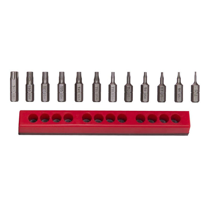 Mayhew Tools 18013 Assorted Torx Insert Bit Set, 12 Piece