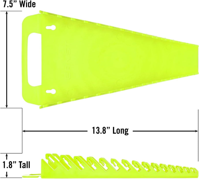 ERNST 5082HV Gripper Wrench Organizer, 15 Tool, High-Visibility