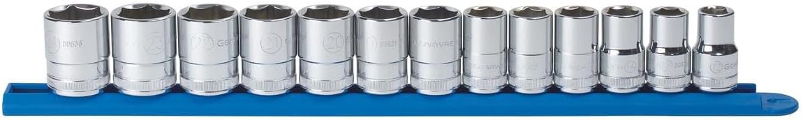 GEARWRENCH 80702 13 Pc. 1/2" Drive 6 Pt. Standard Socket Set, Metric