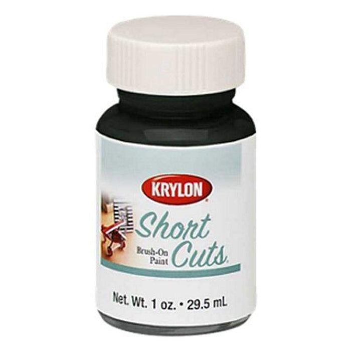Krylon KSCB028 Short Cuts Brush-On Paint, 1-Ounce, Flat Black (Pack of 1) Brush-on