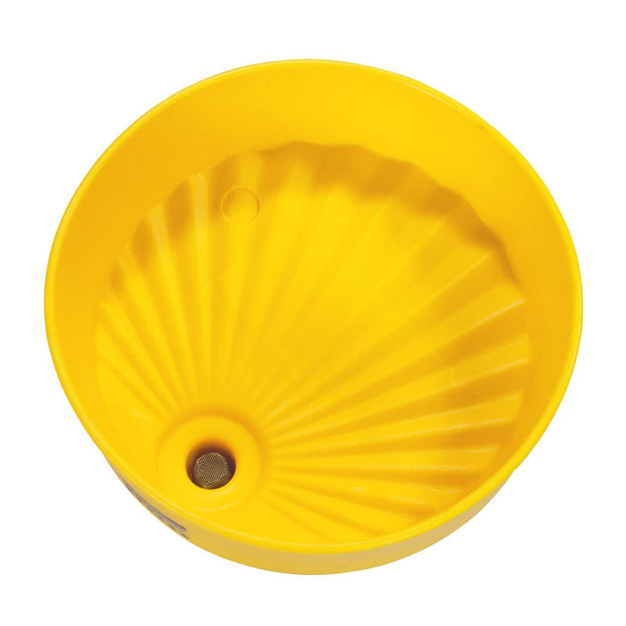 Eagle 1662 Drum Funnel with Brass Screen, 18" Diameter x 7" Height, Yellow
