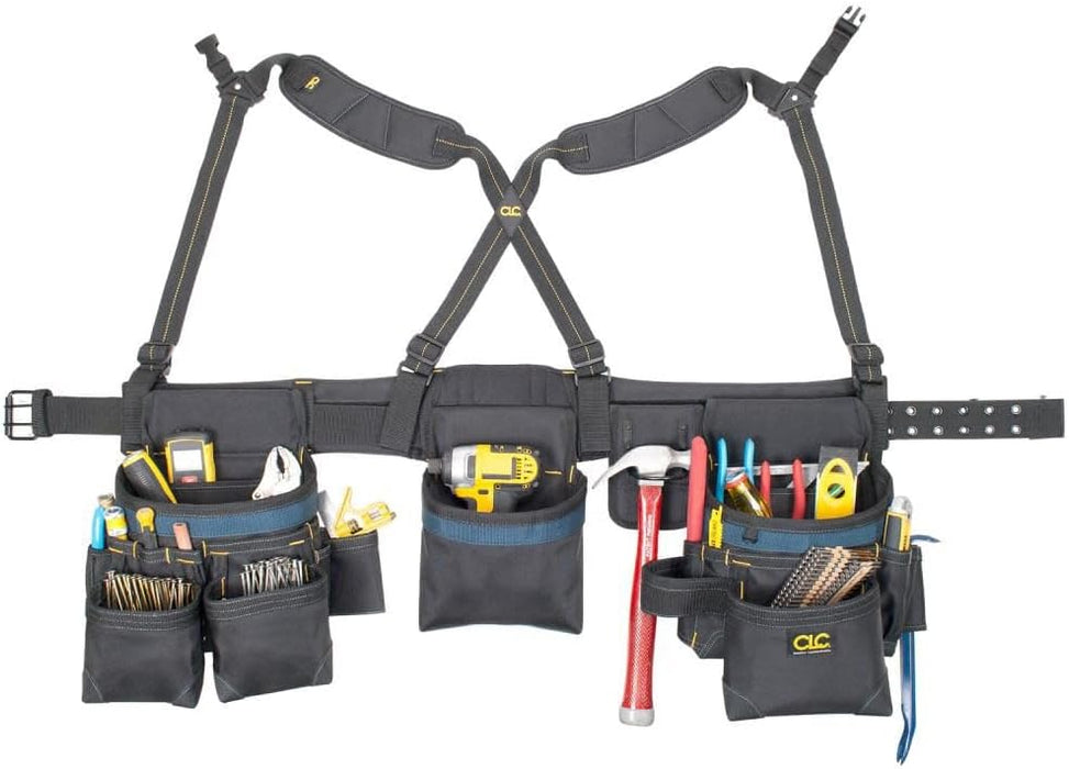 Custom Leathercraft2617 Framing Master Tool Belt, 28-Pocket,Grey