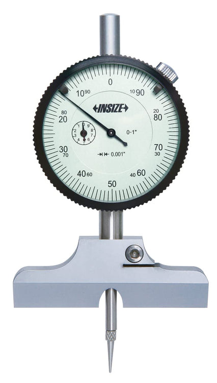 INSIZE 2345-E1 DIAL Depth GAGE with 60° Base, 0-1",