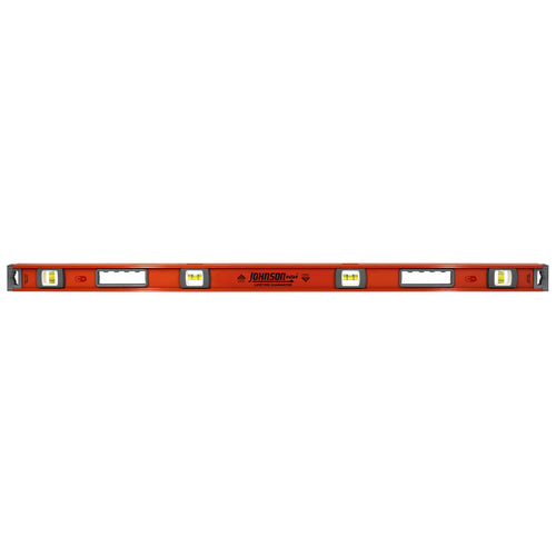 Johnson 1254-4800 Magnetic Heavy Duty I-Beam Aluminum Level, 48", Orange