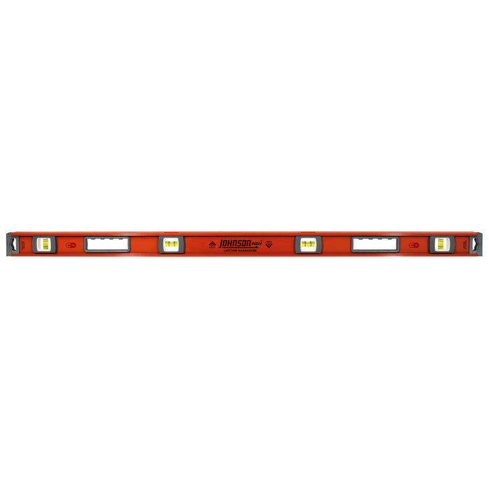 Johnson 1254-4800 Magnetic Heavy Duty I-Beam Aluminum Level, 48", Orange