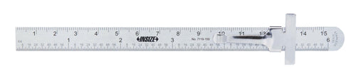 INSIZE 7119-150 Pocket Rule with Sliding Clip, 6"/150mm