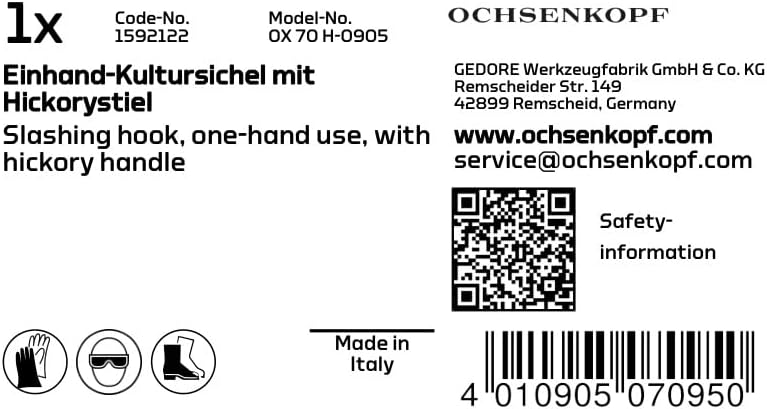 Ochsenkopf OX 70 H-0905 Slashing Hook