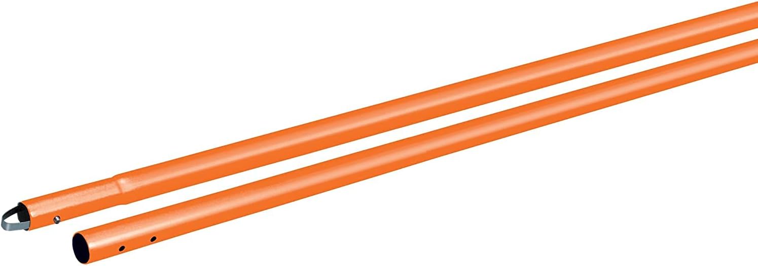 Kraft Tool (CC289SO) Powder Coated Aluminum 1-3/4-Inch Swaged Button Handle, 72-Inch, Orange (Single Pack)