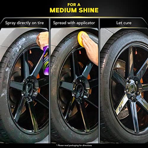 Meguiar's Hybrid Ceramic Tire Shine - Long-Lasting Shine That's Durable & Water-Resistant Hybrid Ceramic Technology - 16 Oz Spray