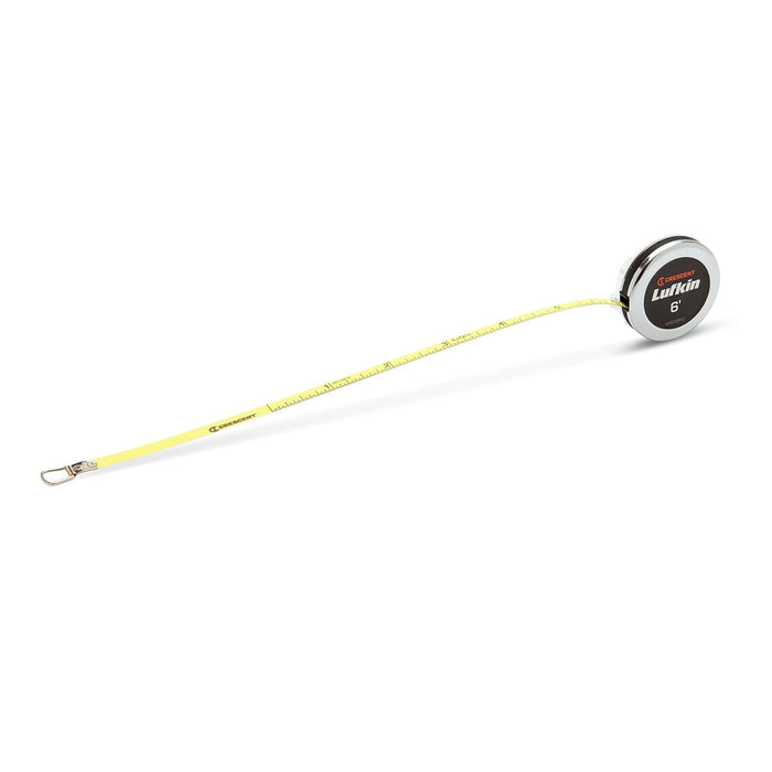 Crescent Lufkin (W606P) 1/4" x 6' Executive Diameter Yellow Clad A19 Blade Pocket Tape Measure