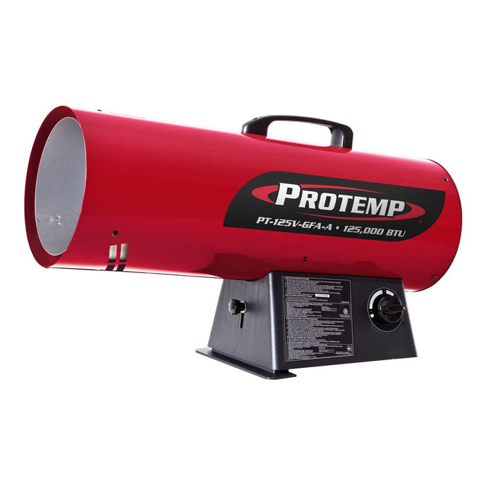 ProTemp PT-125V-GFA-A 125,000 BTU LP Propane Heater, For Warehouses, Garages, Barns and Workshops up to 3125 Sq feet
