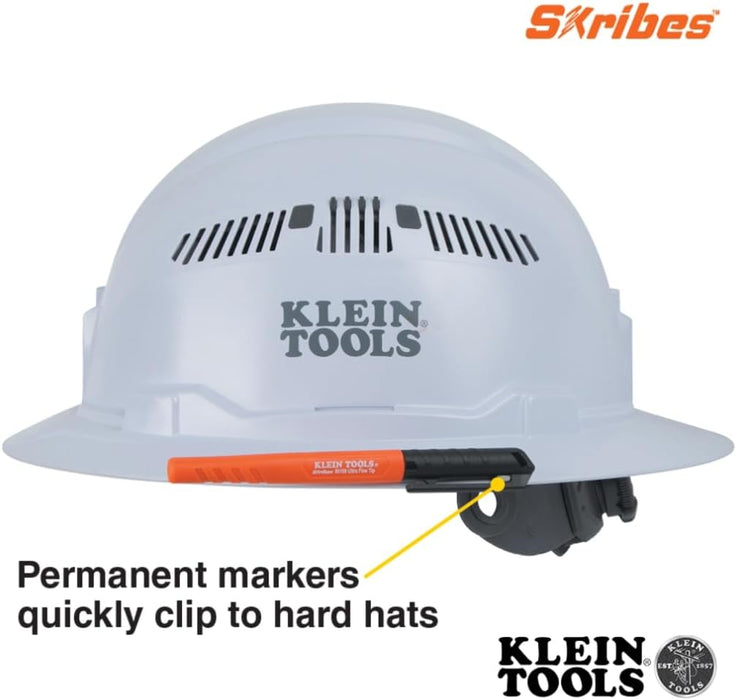 Klein Tools 861002 Skribes Ultra Fine Tip Permanent Markers, Black (Pack of 2)