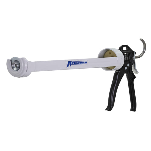 Newborn 155 Caulking Gun, Zinc Alloy Handle & Revolving Barrel, 12:1 Thrust Ratio, Fits 1/4 Gallon (29 oz) Cartridges, Ladder Hook, Heat-Treated Push Rod for Durability