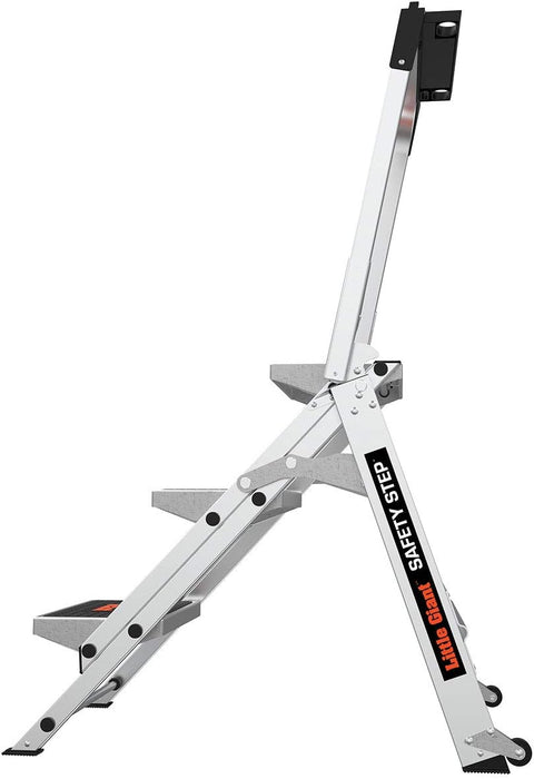 Little Giant Ladders, Safety Step, 3-Step, 3 Foot, Step Stool, Aluminum, Type 1A, 300 lbs Weight Rating, (10310BA)