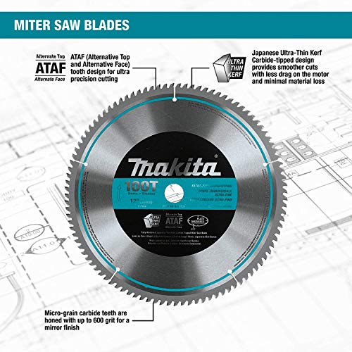 Makita A-93728 12-Inch 80 Tooth Micro Polished Mitersaw Blade