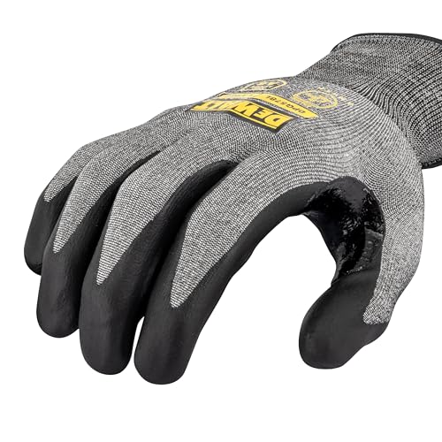 DEWALT DPG578 Foam Nitrile A6 Cut Resistant Glove for Outdoor Work, Construction and General Purpose - Size S - Pack of 12