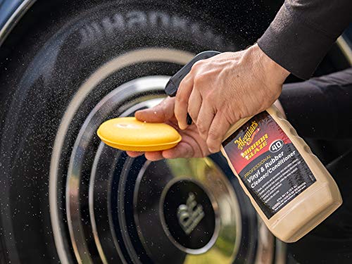 Meguiar's Professional Vinyl and Rubber Cleaner Conditioner M4016 - Pro-Grade for Interior and Exterior, Screens out UV Rays while Leaving Behind a Natural Sheen, 16 Oz