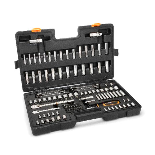 GEARWRENCH (GW90SCBMTS) 121 Piece Mechanics Hand Tool Set - 1/4" & 3/8” Drive, 90 Tooth, SAE & Metric