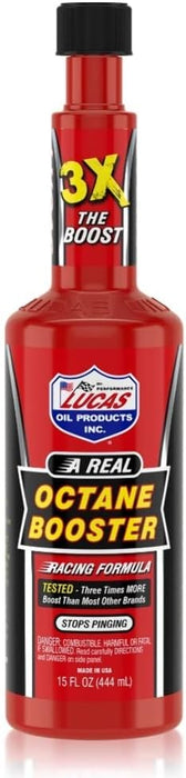 Lucas Oil 10026 15 oz. Bottle Octane Booster Fuel Treatment Fluid (Pack of 12)