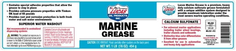 Lucas Oil 11148 Marine Grease, 1 Pound Tub