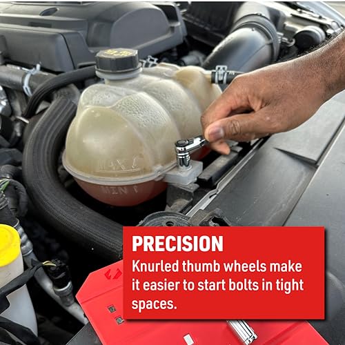 EZRED 4S04 Micro Combo Dual Ratchet Socket with 1/4" Square Drive & Magnetic Bit Drive