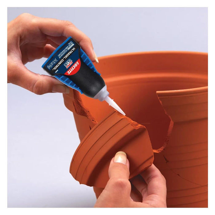 Loctite Super Glue Ultra Gel Control, Clear, 0.14 fl oz Bottle, Superglue for Plastic, Wood, Metal, Crafts & Repair, Cyanoacrylate Adhesive Instant Glue, Quick Dry (Pack of 3)