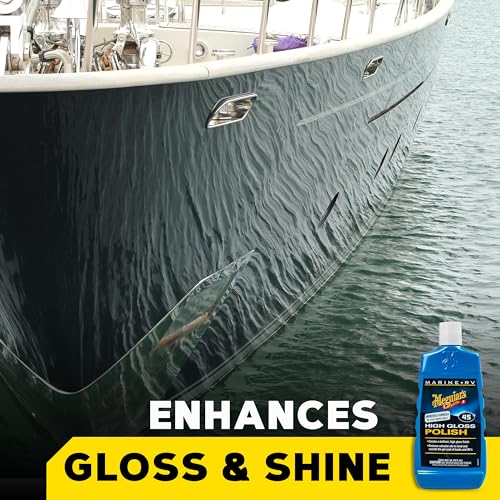 Meguiar's Marine/RV M4516 High Gloss Polish - Professional Grade Boat and RV Polish for a Sleek, High-Shine Finish for Fiberglass & Gel Coat - 16 Oz (Packaging May Vary)