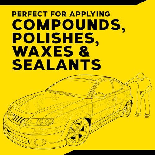 Meguiar's 4" Foam Applicator Pads, 4 Count - Ultra-Soft Hand Applicators with a Tight-Cell Foam Construction for a Smooth Application of Waxes, Polishes, Tire Dressing, Protectants and More, 4 Pack