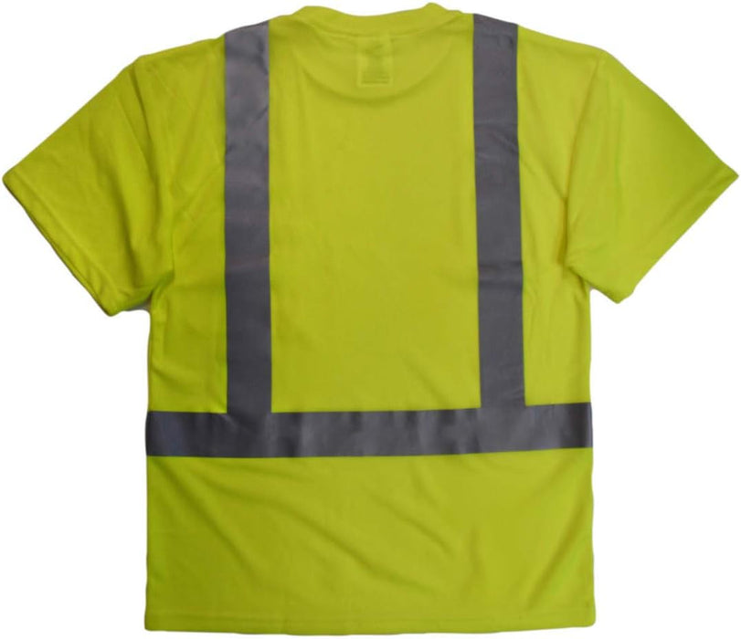 Radians ST11B-2PGSW Type R Class 2 Short Sleeve Black Bottom T-Shirt, Safety Green, Size 2X-Large
