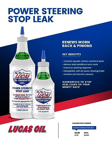 Lucas Oil 10011 Power Steering Stop Leak - 1 Quart