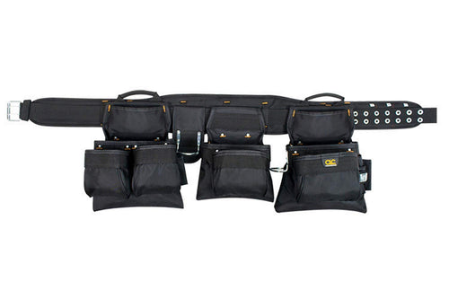 CLC Custom Leathercraft 5605 Professional Carpenters Combo Tool Belt, Black, 18 Pocket