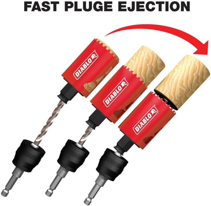 [USED-LIKE NEW] Diablo Tools DHS17SPL 17 Piece Plumber's Bi-Metal Hole Saw Set