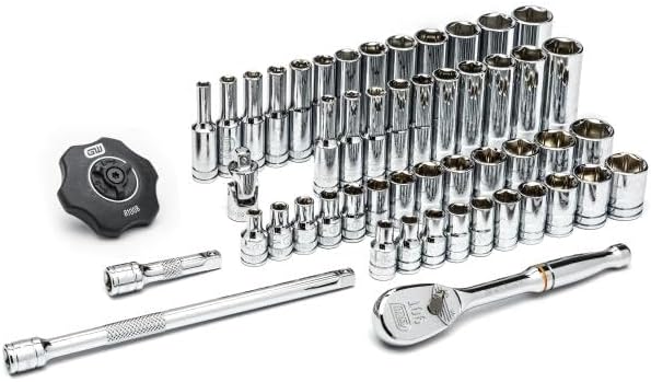 GEARWRENCH 80300 51 Piece 1/4" Drive 6 Point Standard and Deep SAE/Metric Mechanics Tool Set