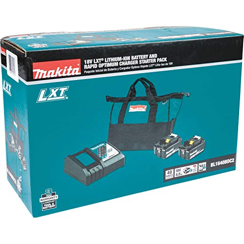 Makita 18V LXT Lithium-Ion Battery and Rapid Optimum Charger Starter Pack (4.0Ah)