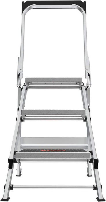 Little Giant Ladders, Safety Step, 3-Step, 3 Foot, Step Stool, Aluminum, Type 1A, 300 lbs Weight Rating, (10310BA)
