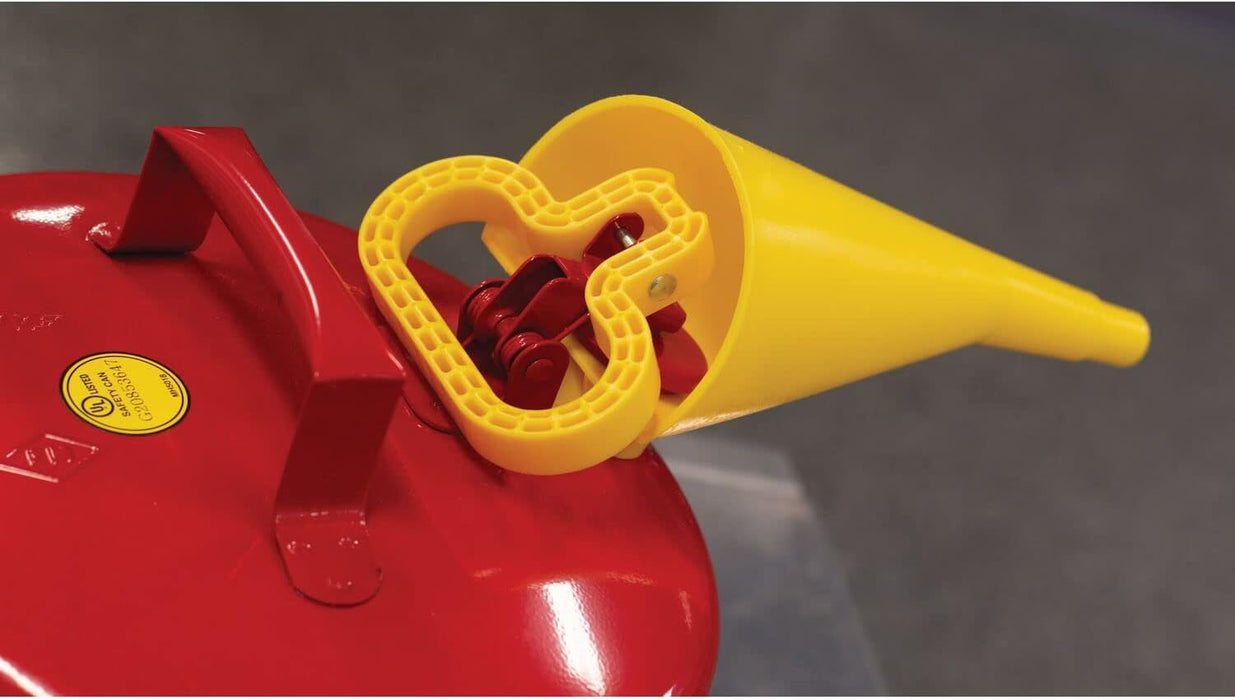 Eagle 2 Gallon Type I Green Safety Gas Can for Oil and Other Combustibles with Flame Arrester, Self-Closing Lid, and F-15 Funnel, Made in the USA, Galvanized Steel Flammable Storage Can, UI20FSG