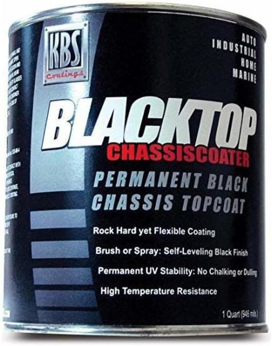 KBS Coatings 8412 Flat Black BlackTop Chassis Paint - 1 Quart