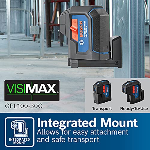 BOSCH 125ft Green 3-Point Self-Leveling Laser with VisiMax Technology