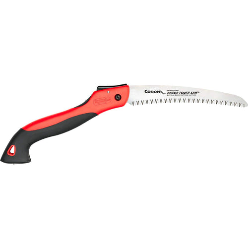 Corona Tools 8-Inch RazorTOOTH Folding Saw, Curved Blade Pruning Saw Designed for Single-Hand Use, Cuts Branches Up to 4" in Diameter - RS7255