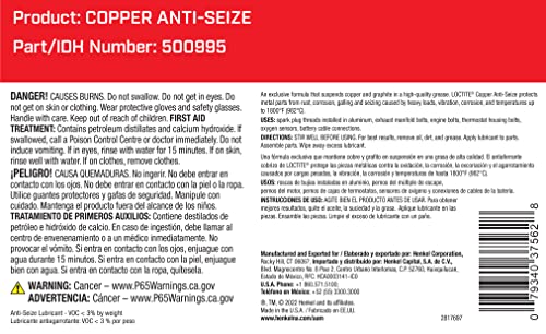 Loctite Copper Anti-Seize Lubricant 1lb Brushtop Bottle