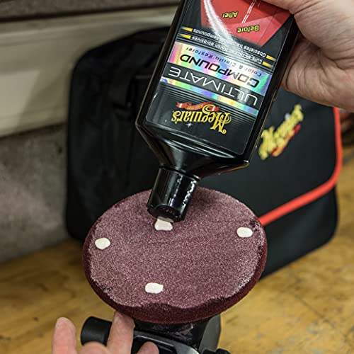 Meguiar's 5" Soft Buff DA Foam Cutting Disc - Hook and Loop Foam Detailing Pad for Removing for Removing Swirls, Scratches, and Oxidation - for use with 5" DA Backing Plate and DA Polisher, 1 Disc