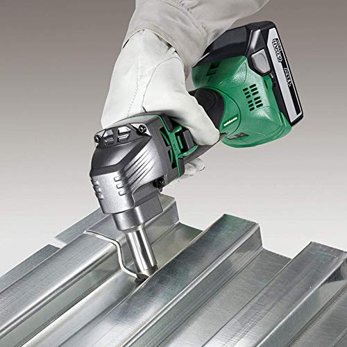Metabo HPT 18V MultiVolt Cordless Nibbler | For Ribbed Metal Panels | 180 Degree 3-Stop Die Holder | CN18DSLQ4