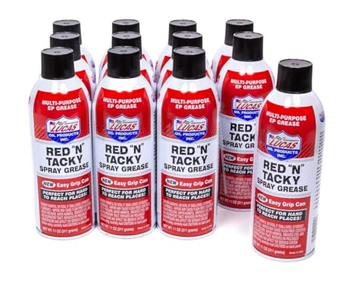 Lucas Oil 11025 Red "N" Tacky Easy Grip Aerosol Spray - 11 Ounce