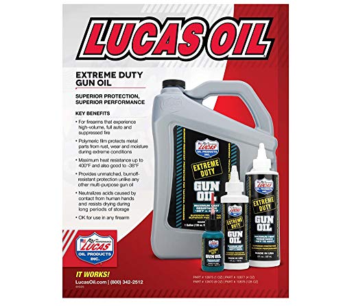 Lucas Oil 10877 Extreme Duty Gun Oil (4oz.), 1 Pack