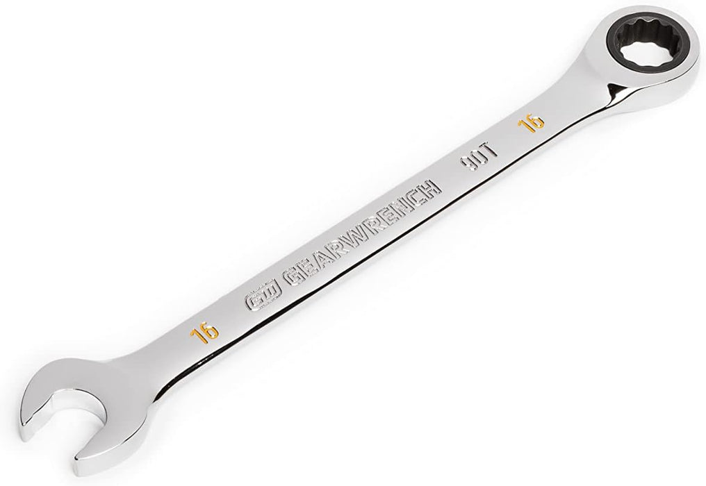 GEARWRENCH 16mm 4 Degree Swing Arch 12 Point Ratcheting Combination Wrench - 86916