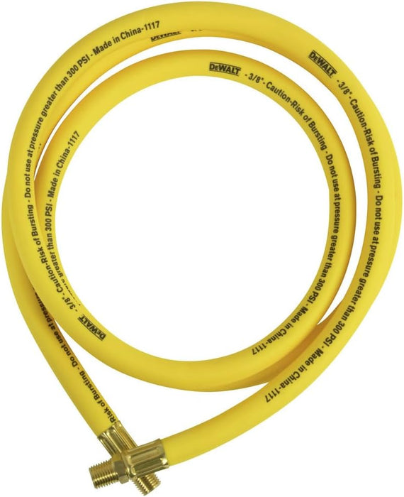 DEWALT DXCM012-0209 3/8" x 6" Premium Hybrid Lead-In Hose, Yellow