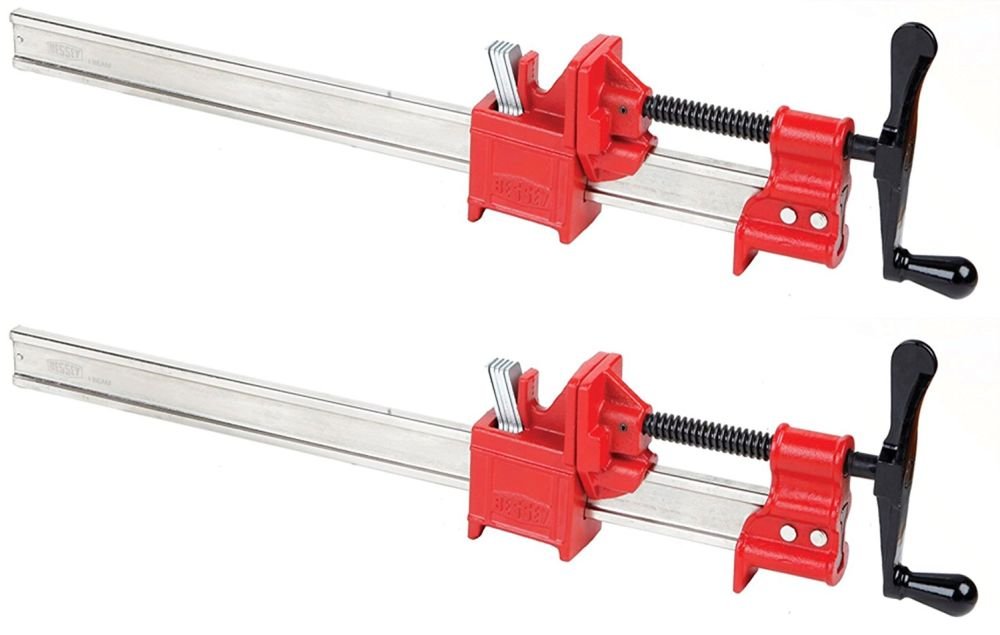 One (1) Pair BESSEY 30" Heavy-Duty IBeam Bar Clamps for Woodworking