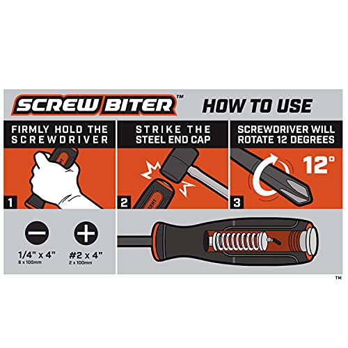 Crescent 2 Pc. Screw Biter Dual Material Extraction Screwdriver Set - CIMSD2SET